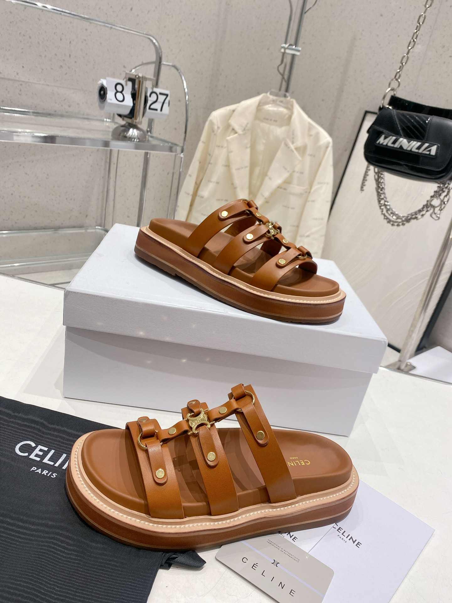 Ce1i*e Slides Tippi Brown For Women 357283766C.04LU