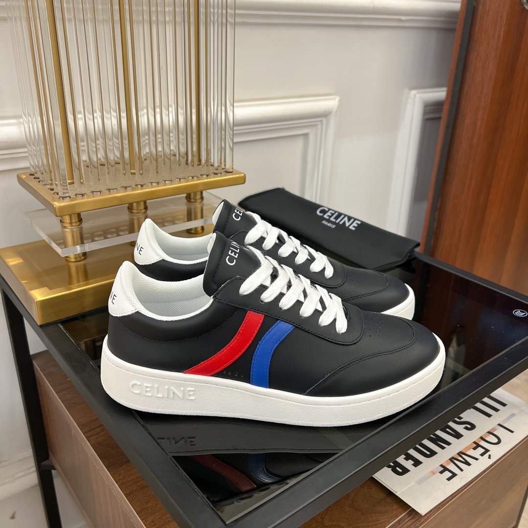 Ce1i*e Tennis Sneakers And Laminated Black For Women