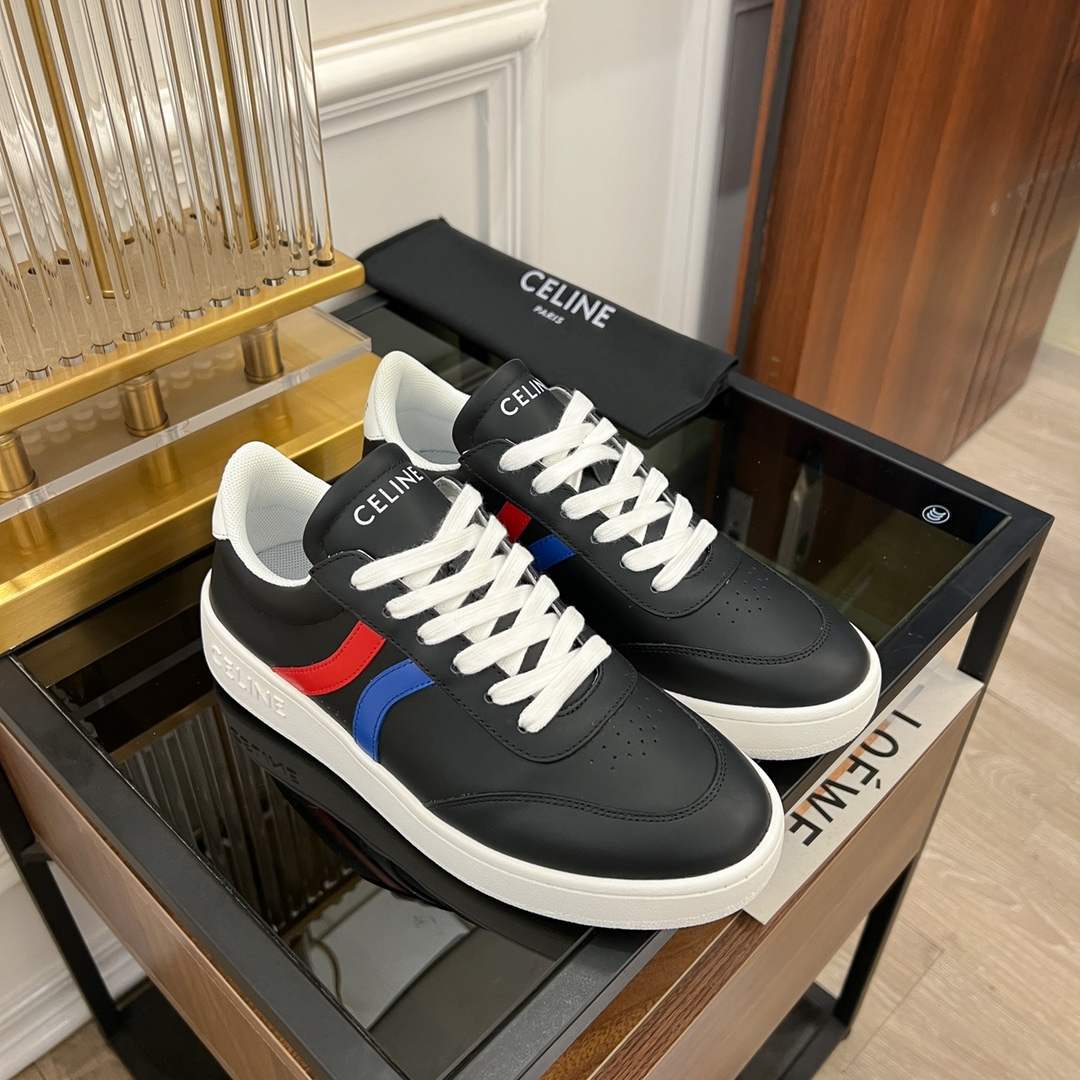 Ce1i*e Tennis Sneakers And Laminated Black For Women