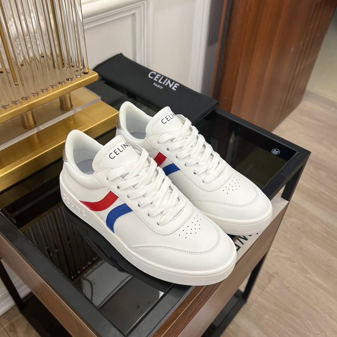Ce1i*e Tennis Sneakers And Laminated White For Women 352133796C.01UT