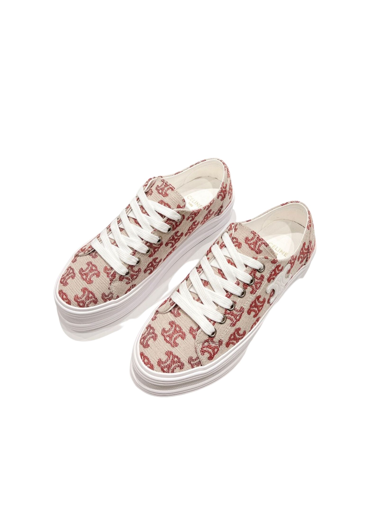 Ce1i*e Triomphe Sneakers In Canvas Red For Women