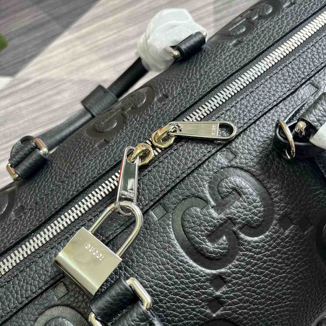 Gvc*1 Jumbo Gg Small Duffle Bag Black 17.7 in/45cm 725282 AABY7 1000