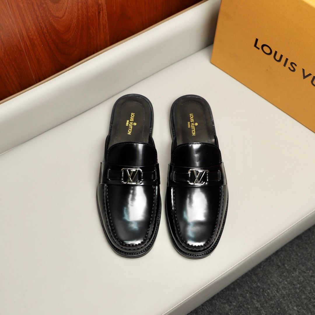 L0vis Vvtt0n Major Open Back Loafer Black For Men