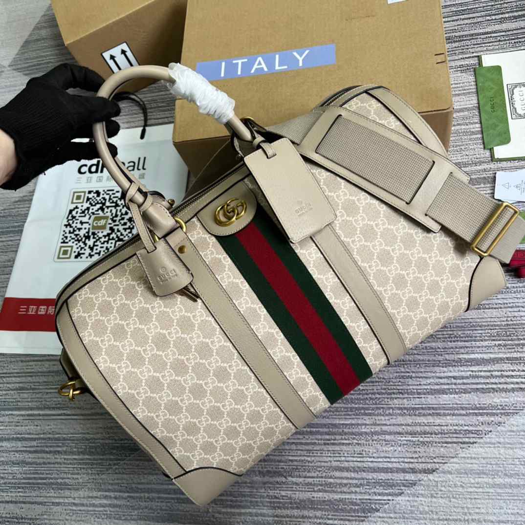Gvc*1 Savoy Small Duffle Bag Beige/Grey 17.3 in/43 cm 724642 UULDT 9684