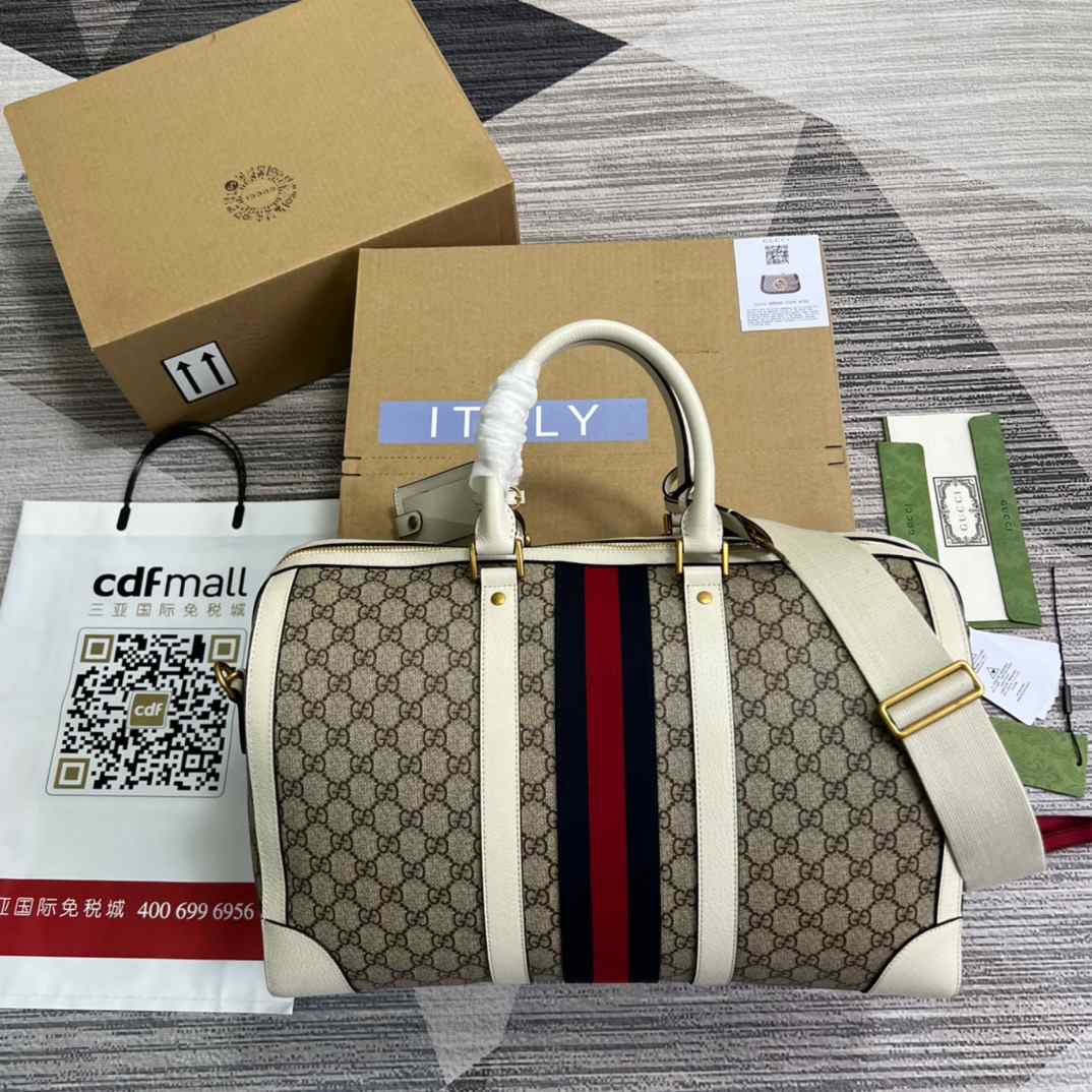 Gvc*1 Savoy Small Duffle Bag Beige/Grey 17.3 in/43 cm 724642 UULDT 9684