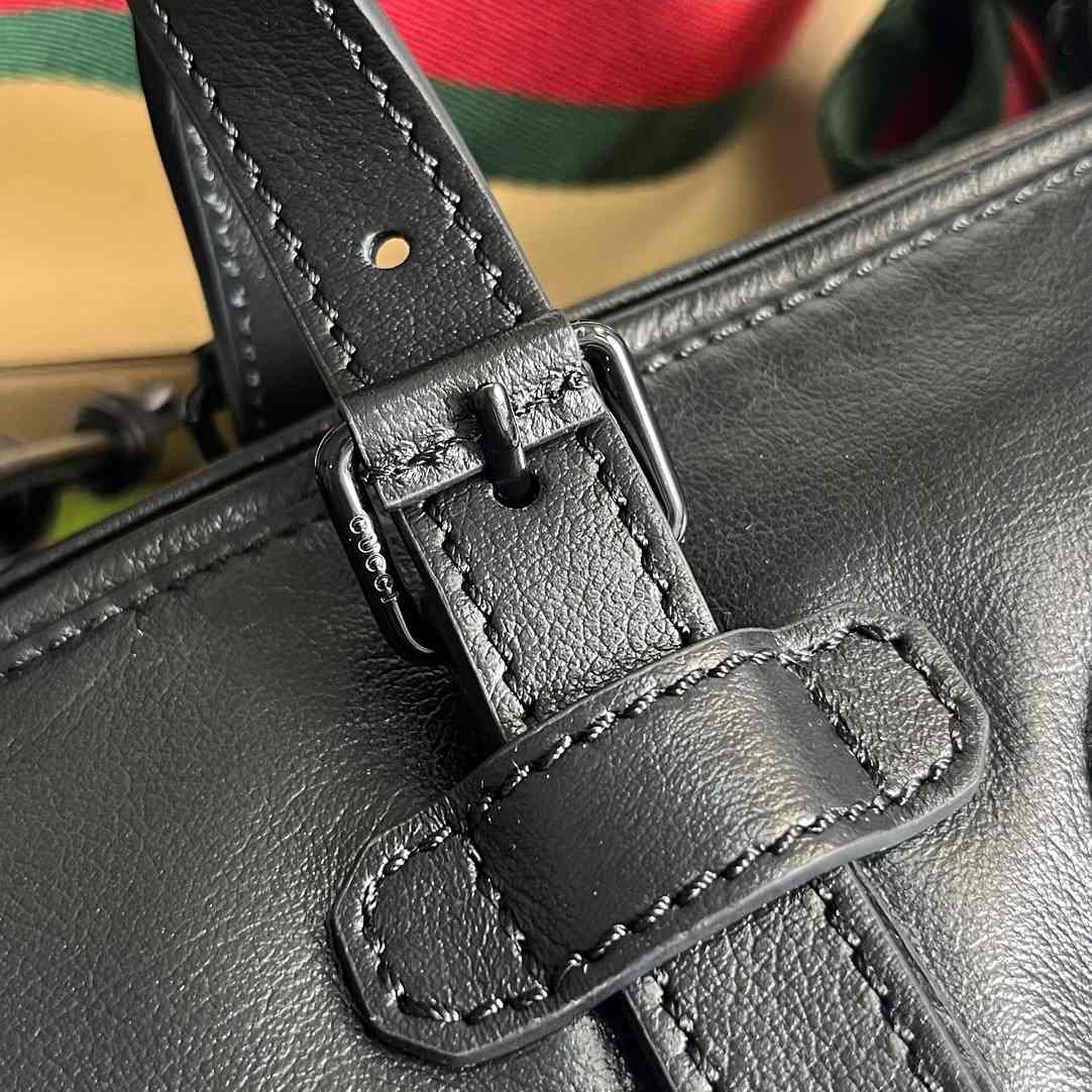 Gvc*1 Small Duffle Bag With Tonal Double G Black/Green Khaki/Grey 11.2 in/28.5cm 725701 AABDE 1060
