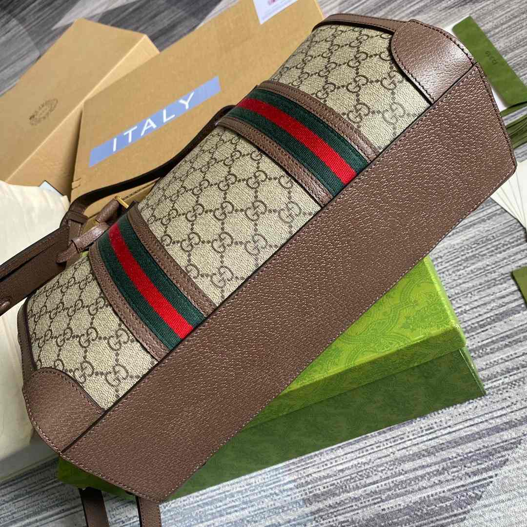 Gvc*1 Soft GG Svp*me Duffle Bag Brown 14.1 in/ 36 cm