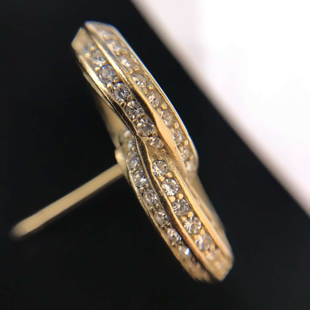 Ch**el Halo CC Earrings Gold For Women
