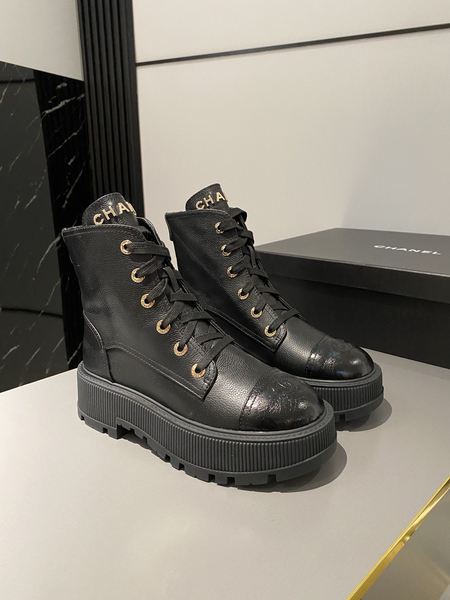 Ch**el Short Boots Black For Women