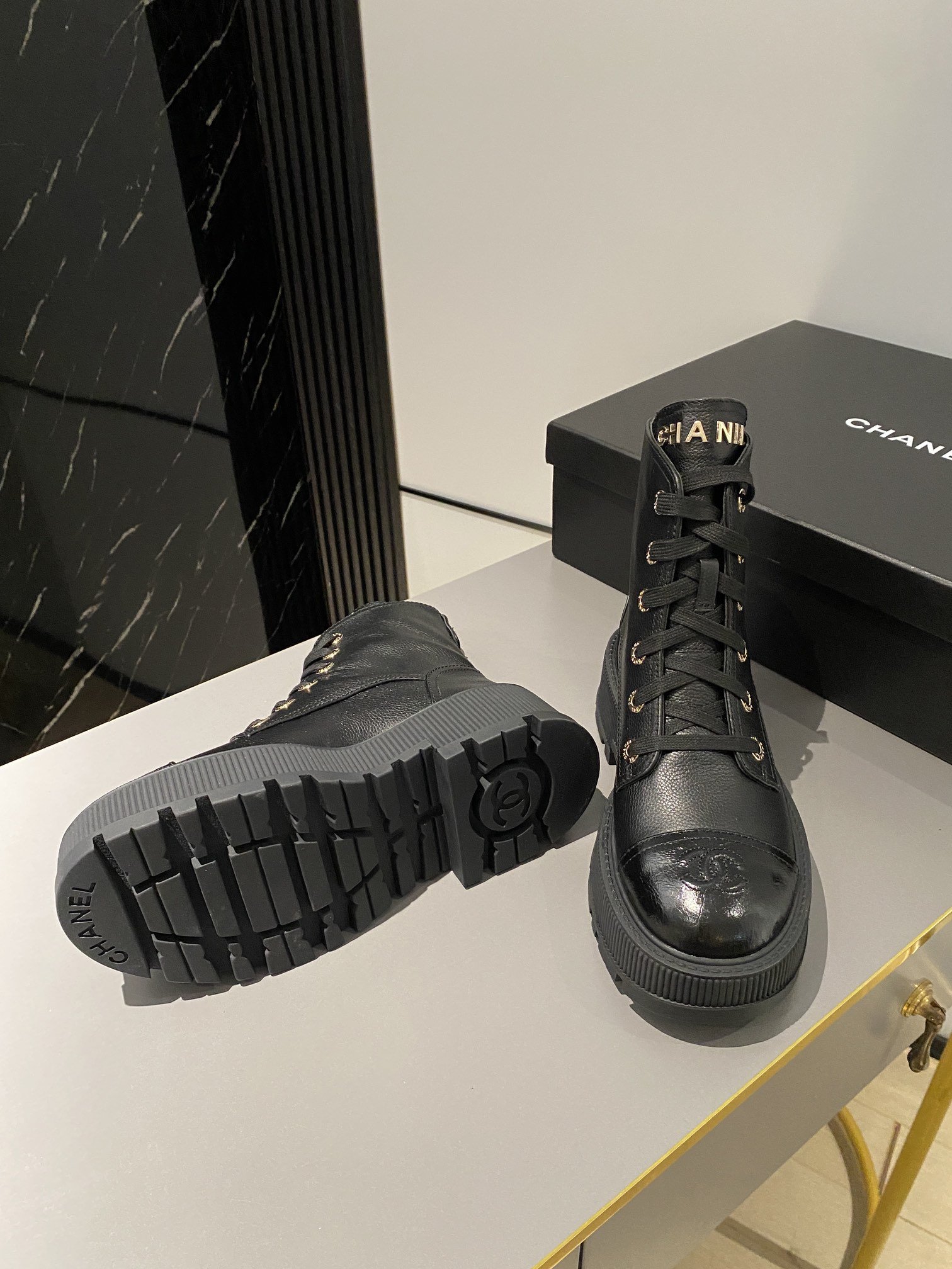 Ch**el Short Boots Black For Women