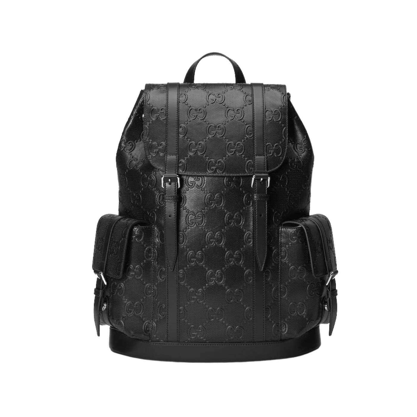 Gvc*1 Embossed Backpack GG Black For Men 41cm / 16.1in 625770 1W3BN 1000