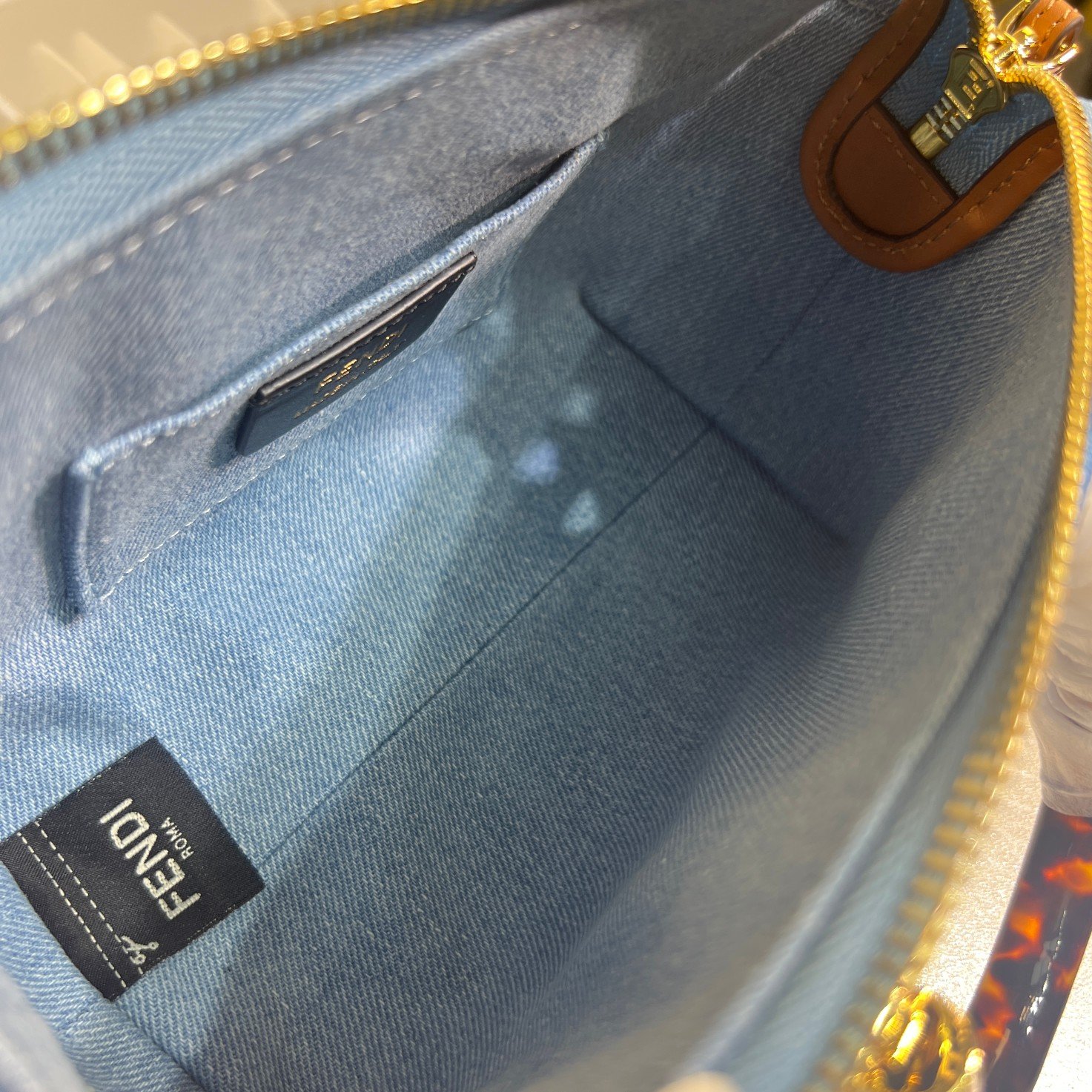 F**di By The Way Mini Bag Blue For Women 18cm / 17.1in