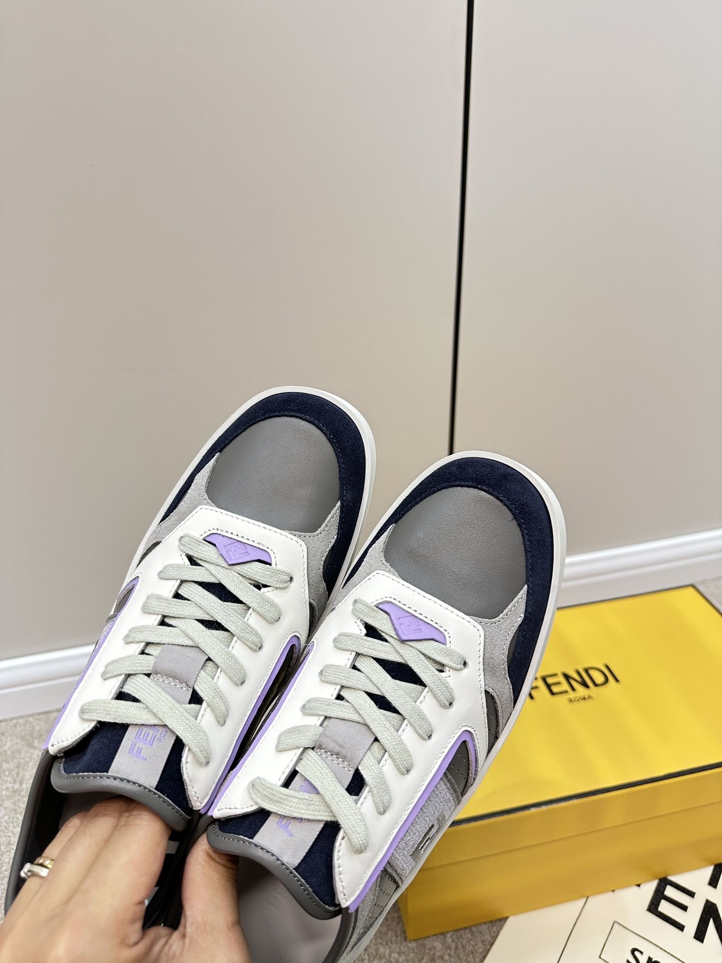 F**di Lace-Up Sneakers Black For Women