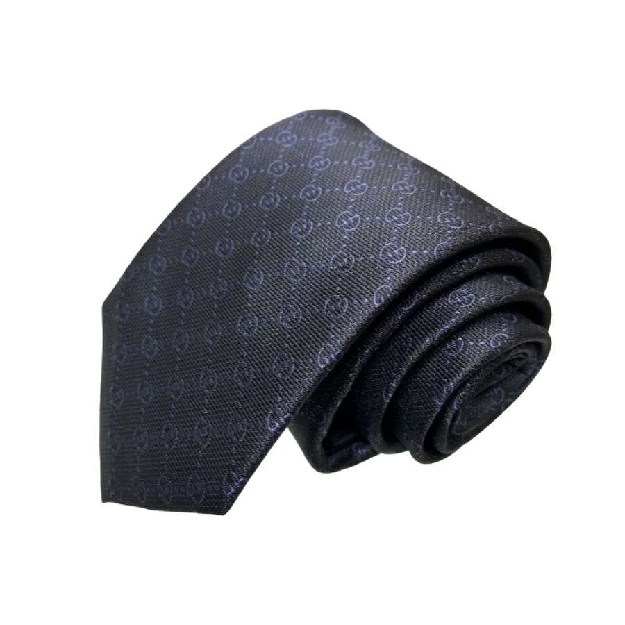 Gvc*1 Pattern Silk Tie Black For Men