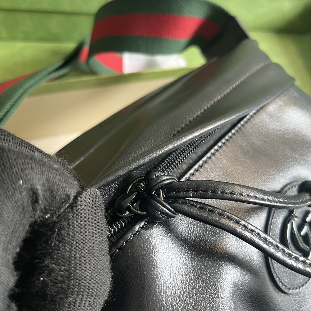 Gvc*1 Shoulder Tonal Double G Bag Green Khaki/Black For Men 23.3cm/9.2in 725696 AABDH 3353