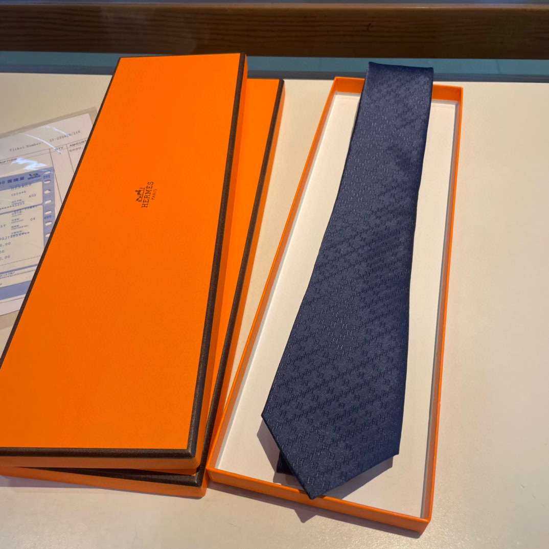 H**me5 Faconnee H Tie Navy Blue For Men
