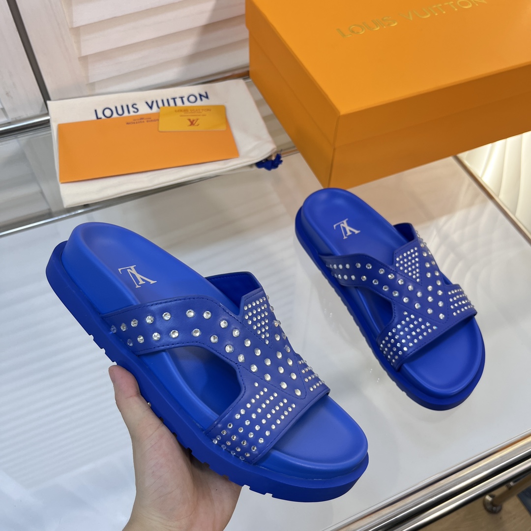 L0vis Vvtt0n Oasis Mule LV Blue For Women