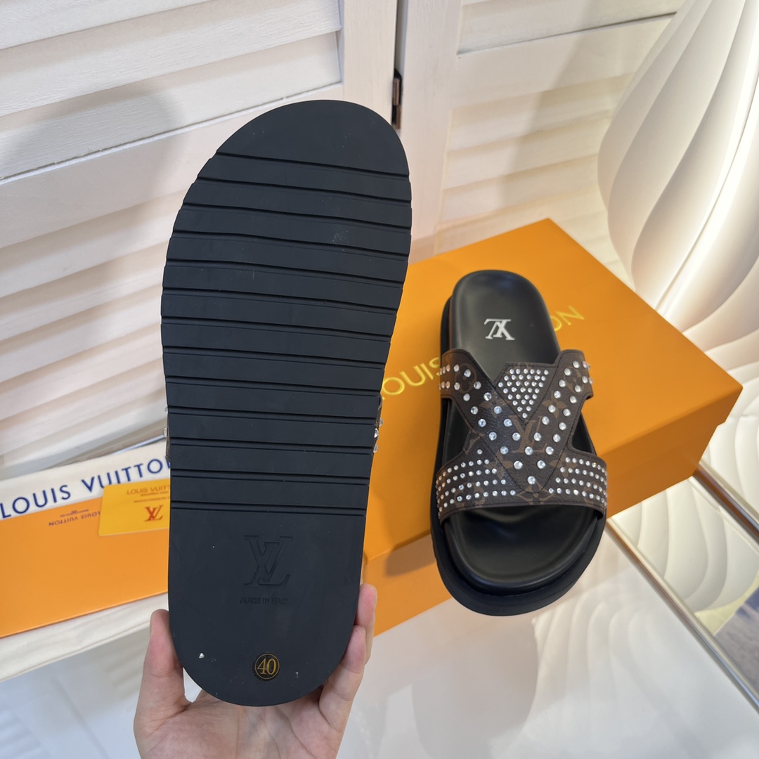 L0vis Vvtt0n Oasis Mule LV Black For Women