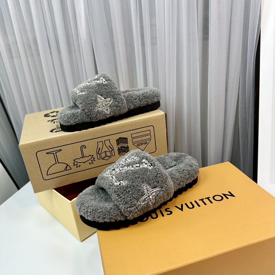 L0vis Vvtt0n Paseo Flat Comfort Mule Grey For Women