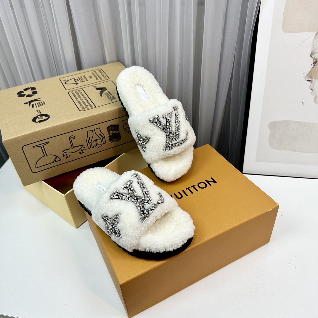 L0vis Vvtt0n Paseo Flat Comfort Mule White For Women