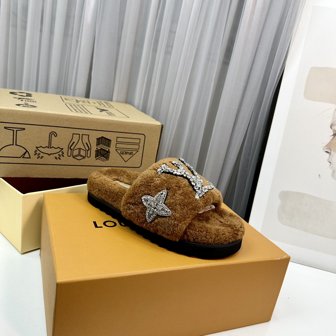 L0vis Vvtt0n Paseo Flat Comfort Mule Brown For Women