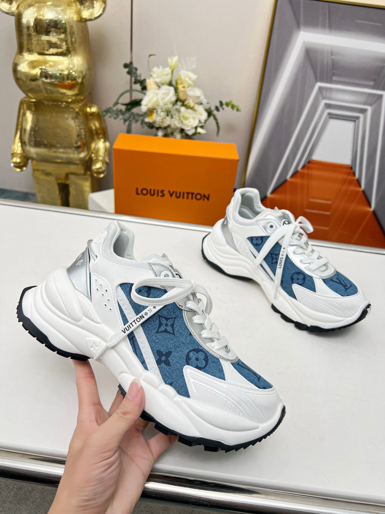 L0vis Vvtt0n Run 55 Sneaker Blue For Women 1ABHQF
