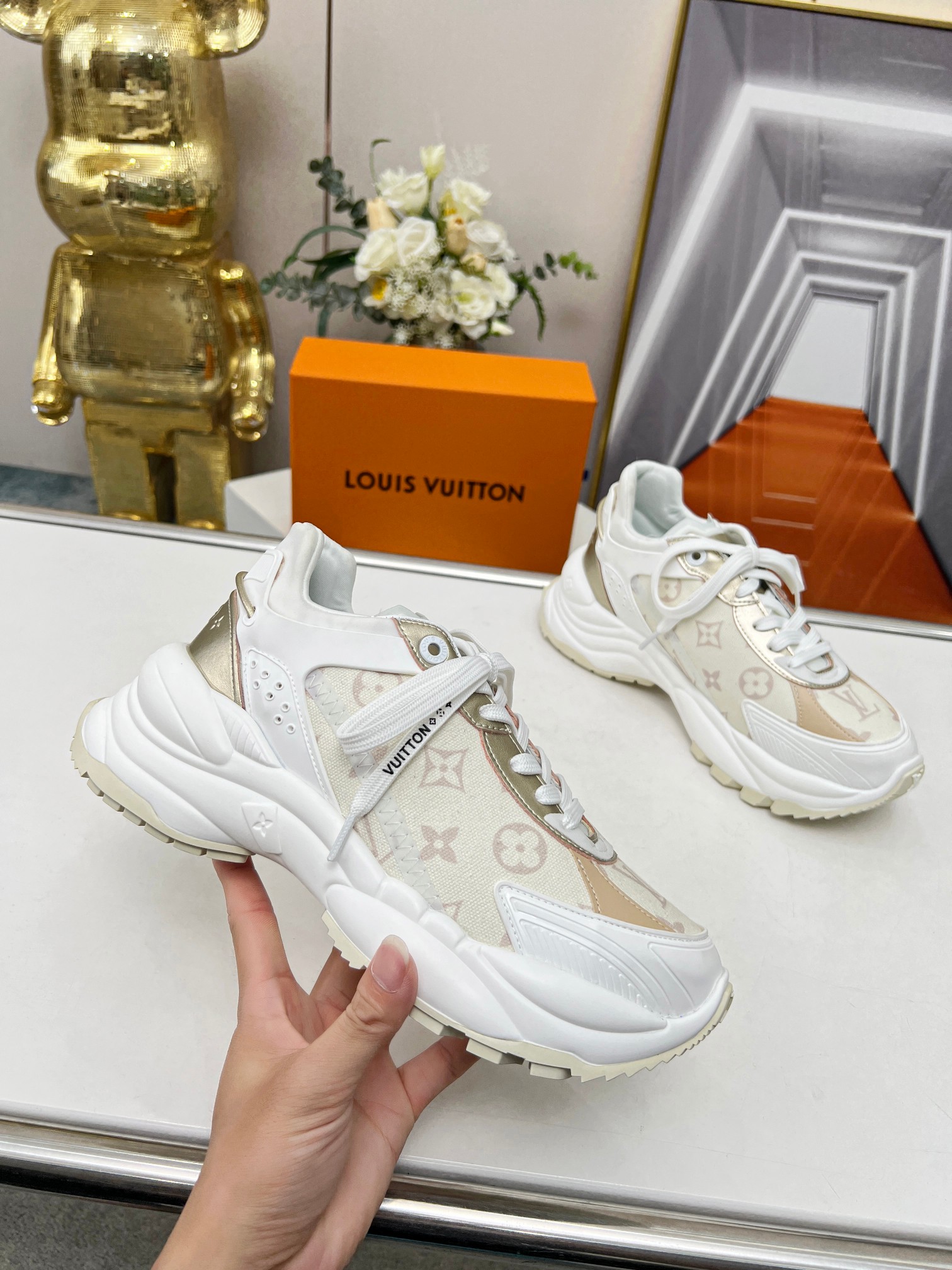 L0vis Vvtt0n Run 55 Sneaker Beige For Women 1ABHR3