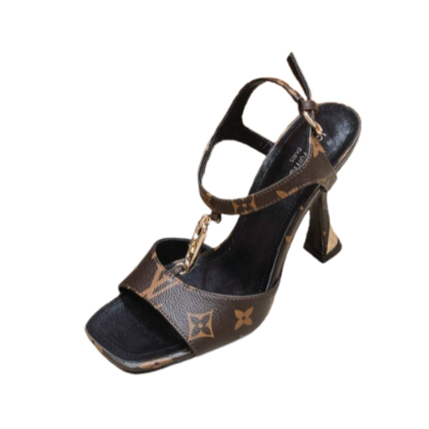 L0vis Vvtt0n Sparkle Sandal Brown For Women 9.5 cm / 3.7-inch