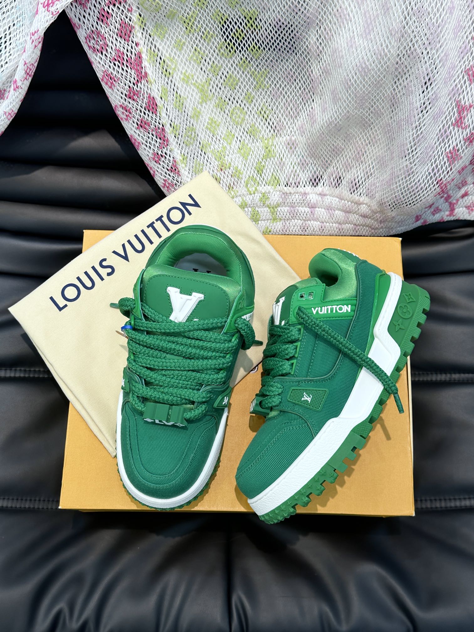 L0vis Vvtt0n Trainer Maxi Sneaker LV Green For Women
