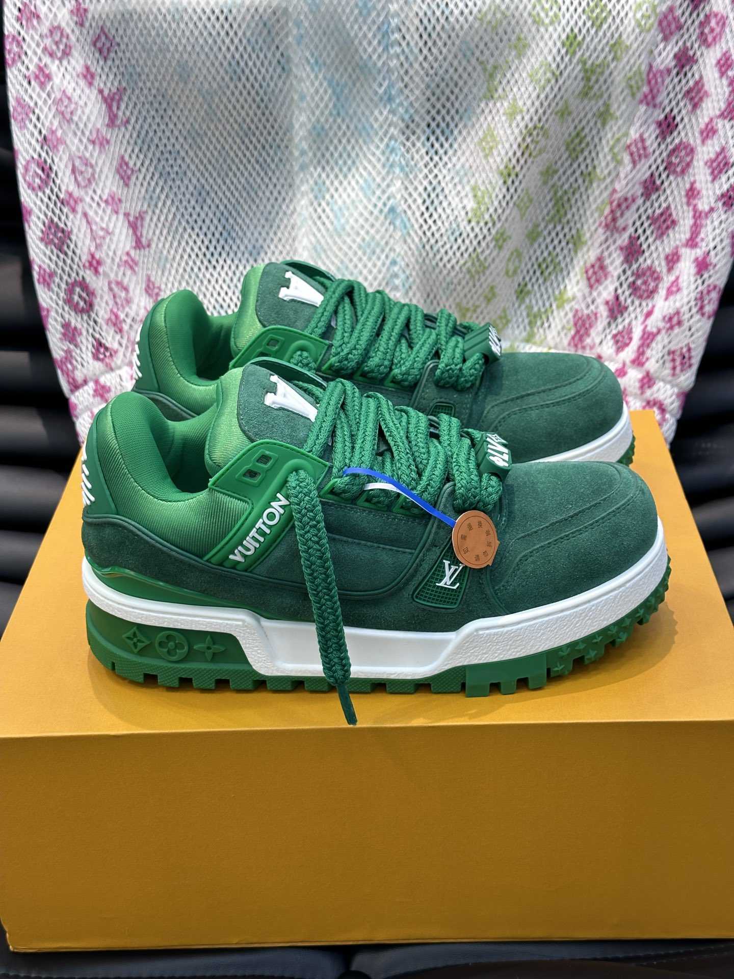 L0vis Vvtt0n Trainer Maxi Sneaker LV Dark Green For Women