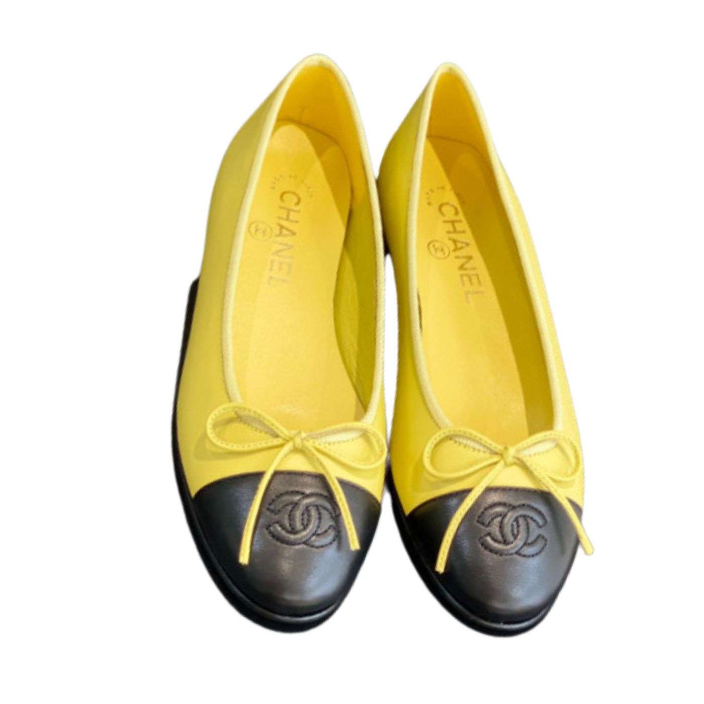 Ch**el Ballet Flats Yellow For Women
