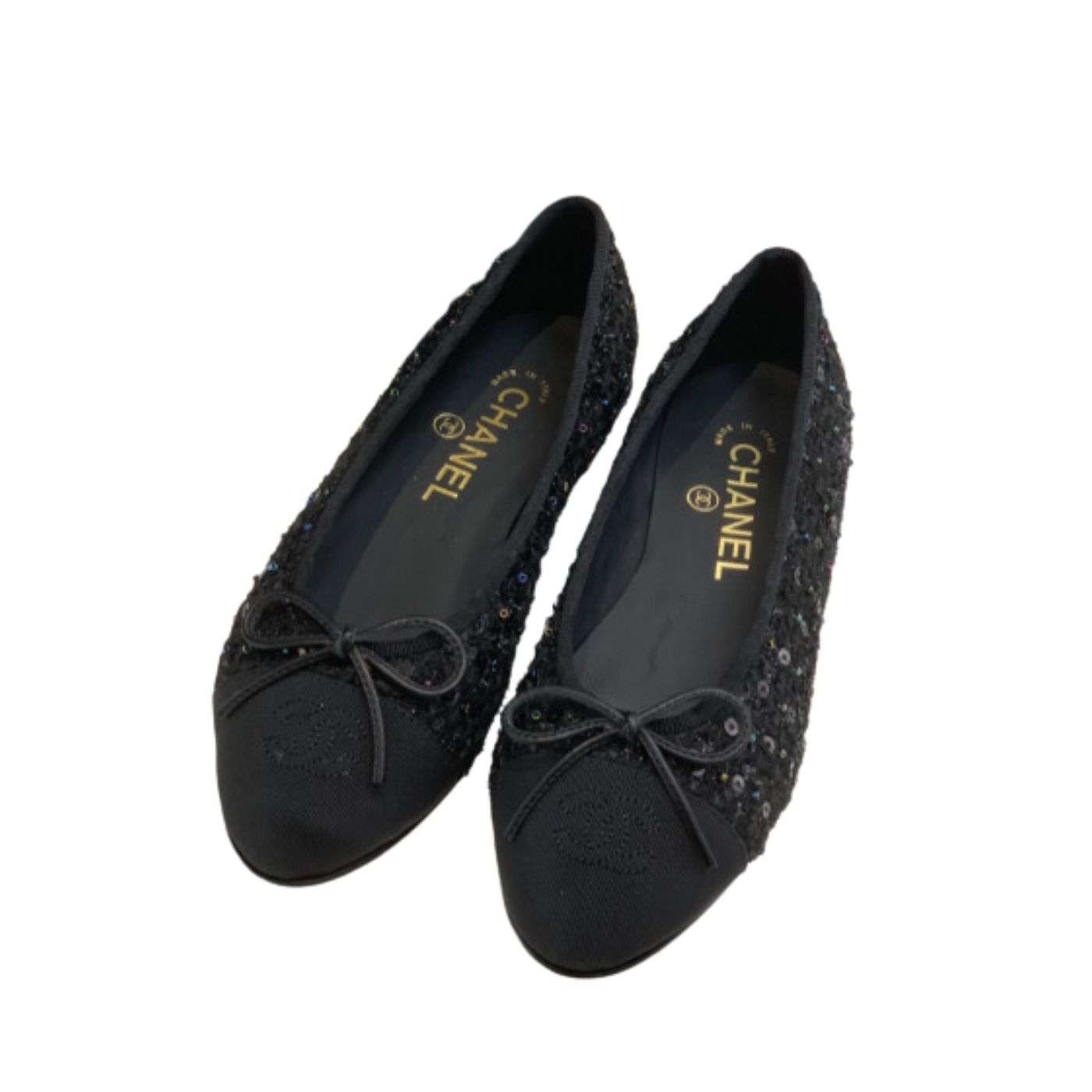 Ch**el Ballet Flats Black For Women