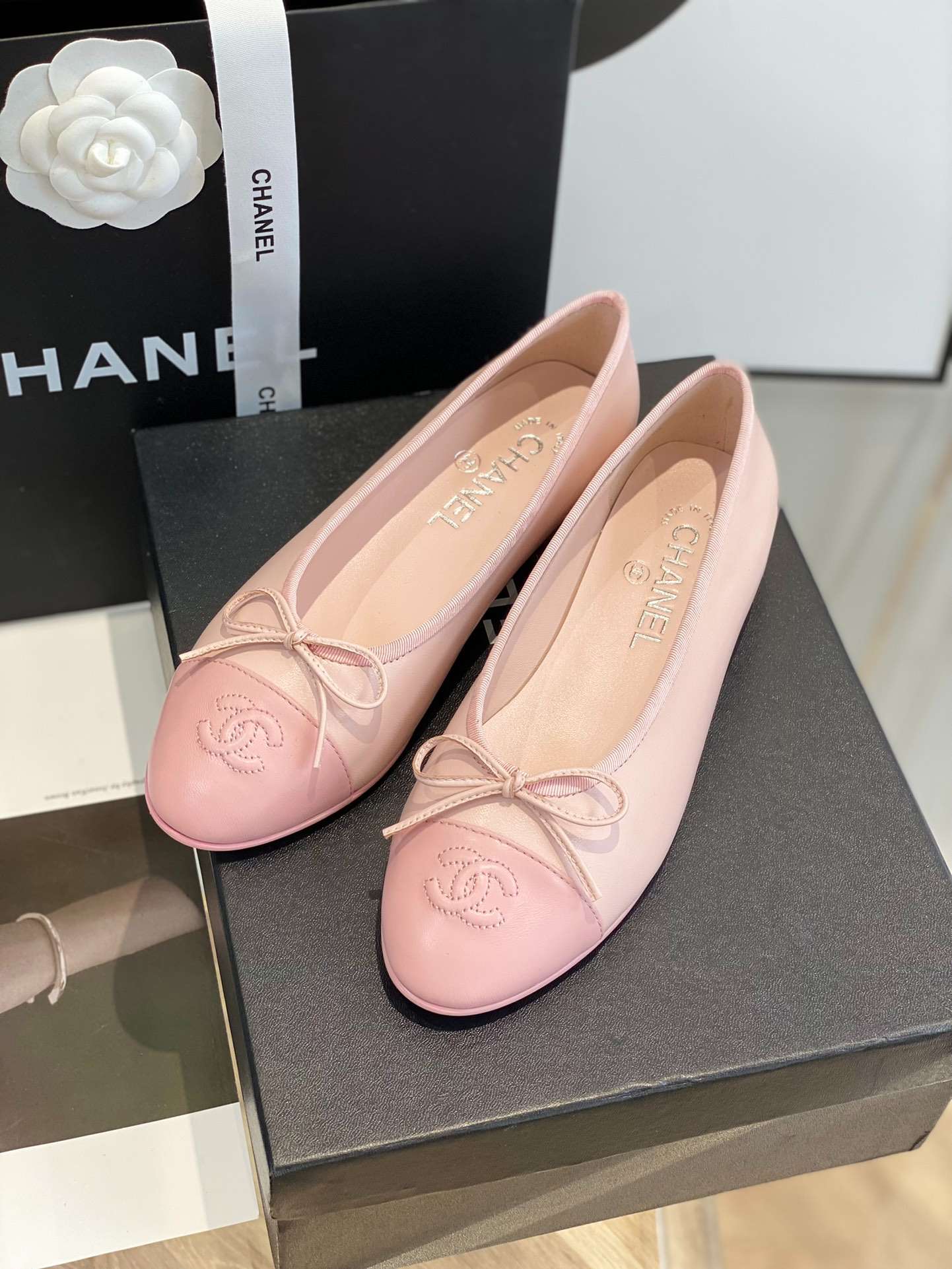Ch**el Ballet Flats Pink For Women