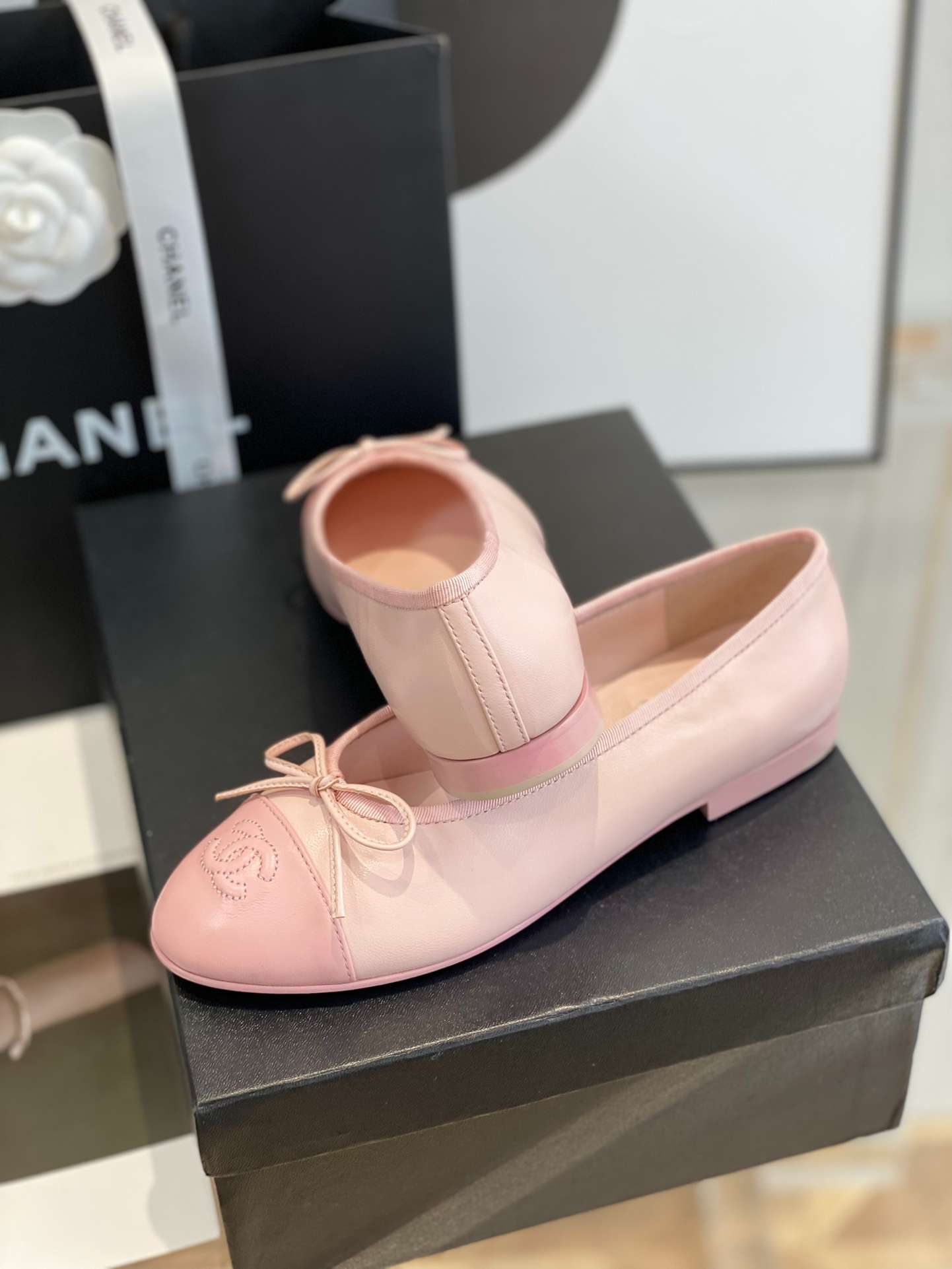 Ch**el Ballet Flats Pink For Women
