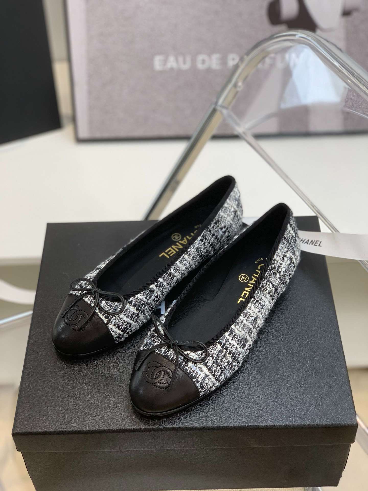 Ch**el Ballet Flats White For Women