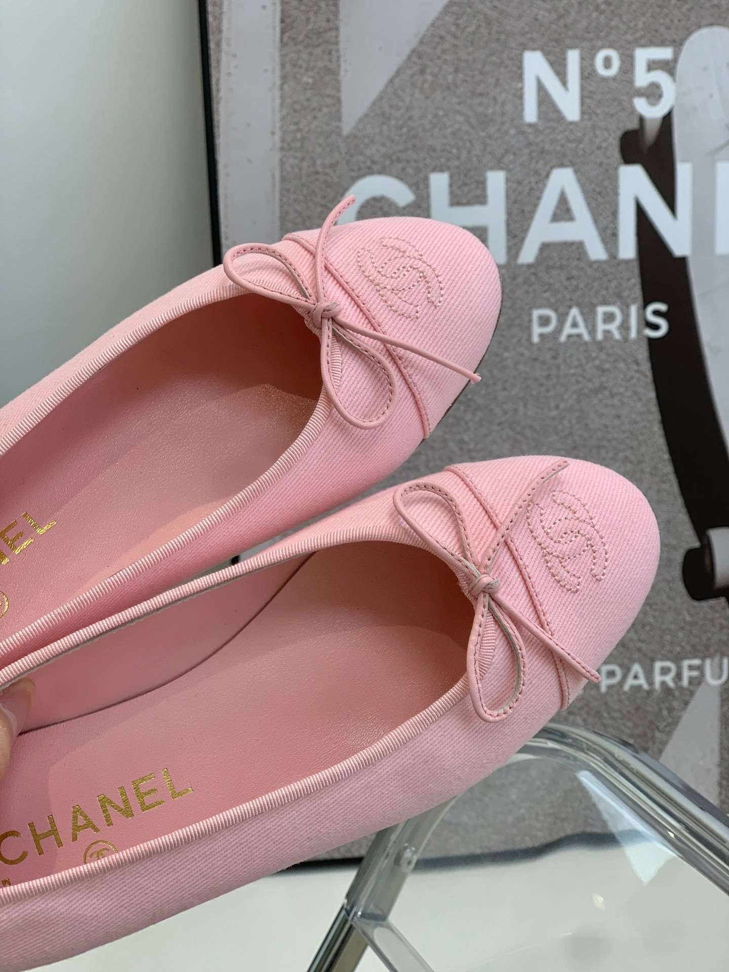 Ch**el Ballet Flats Pink For Women