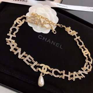 Ch**el CC Crystal Pearl Drop Earrings Gold For Women