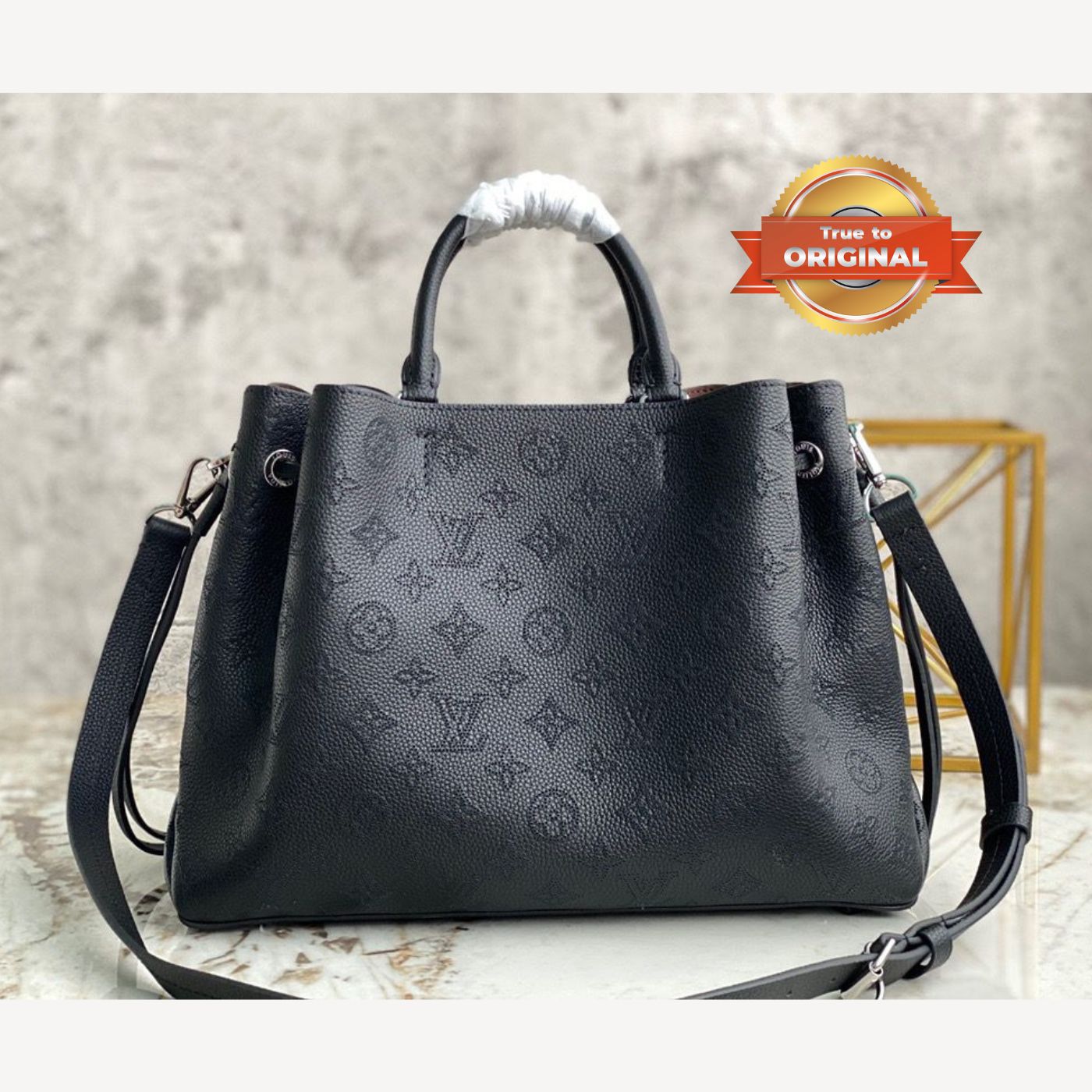 [True-to-ORIGINAL] L0vis Vvtt0n Bella Tote Mahina Black For Women 12.6in/32cm LV M59200