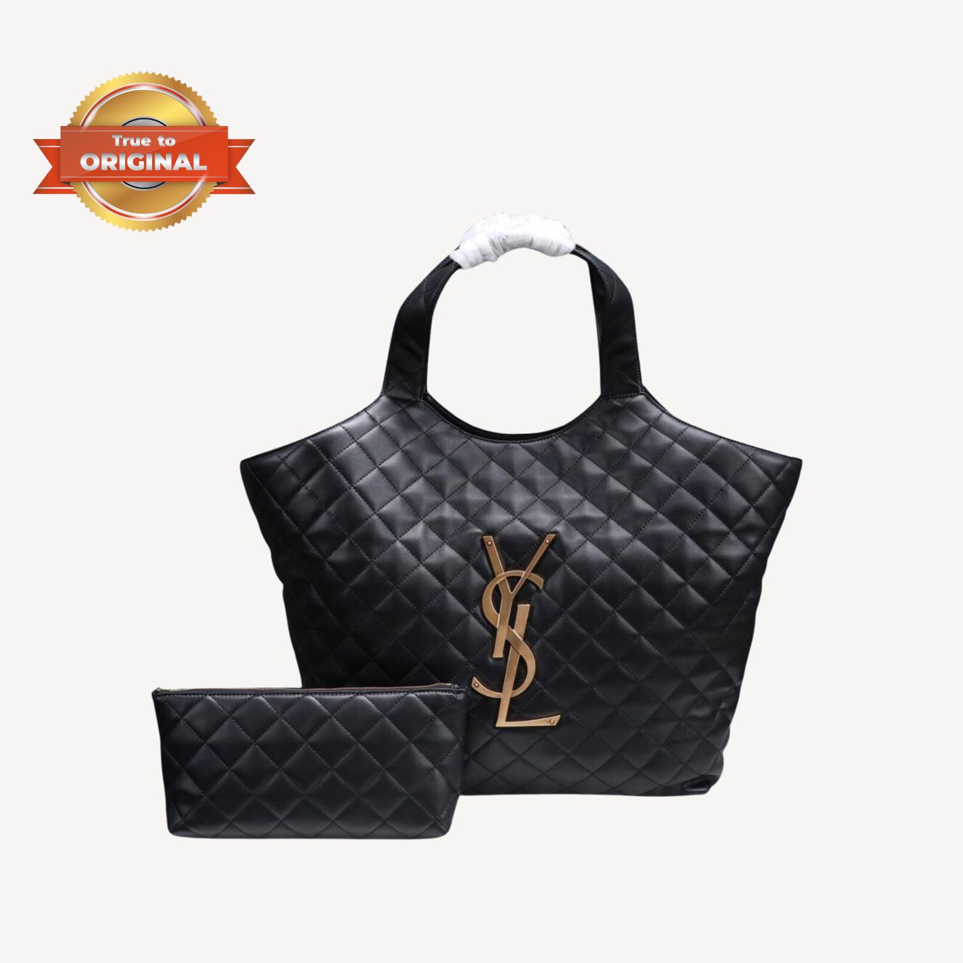 [True-to-ORIGINAL] Sa1nt Lau*nt Icare Maxi Shopping Bag Black For Women 16.9in/43cm 698651AAANG1000