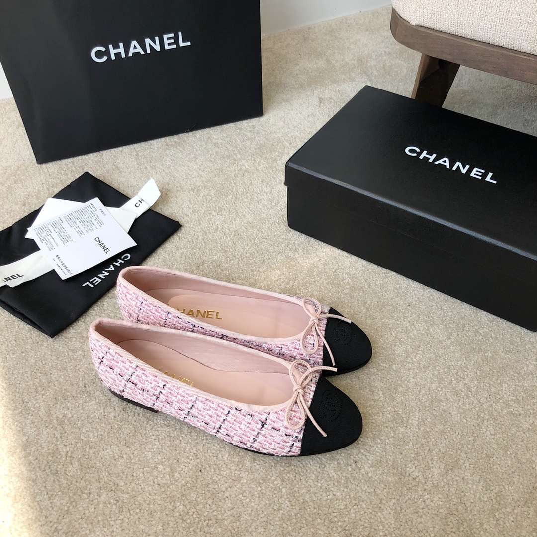 Ch**el Ballet Flats Pink For Women