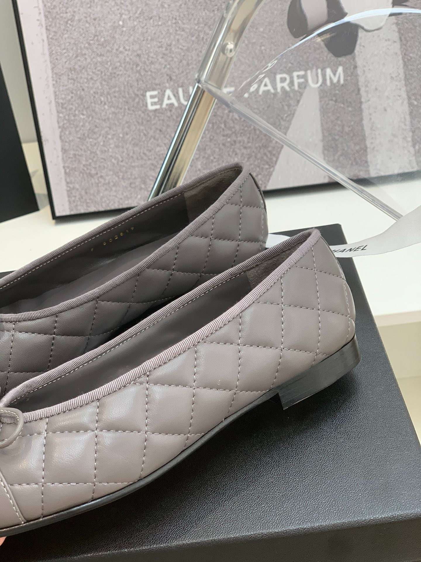 Ch**el Ballet Flats Grey For Women