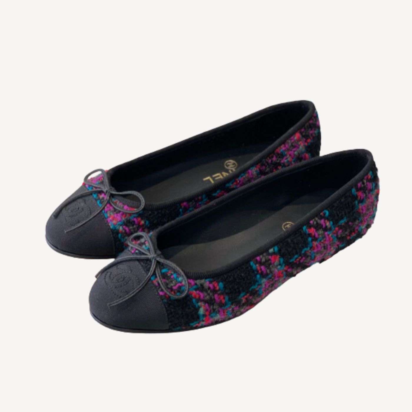 Ch**el Ballet Flats Black For Women