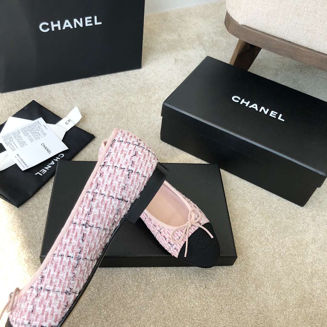 Ch**el Ballet Flats Pink For Women