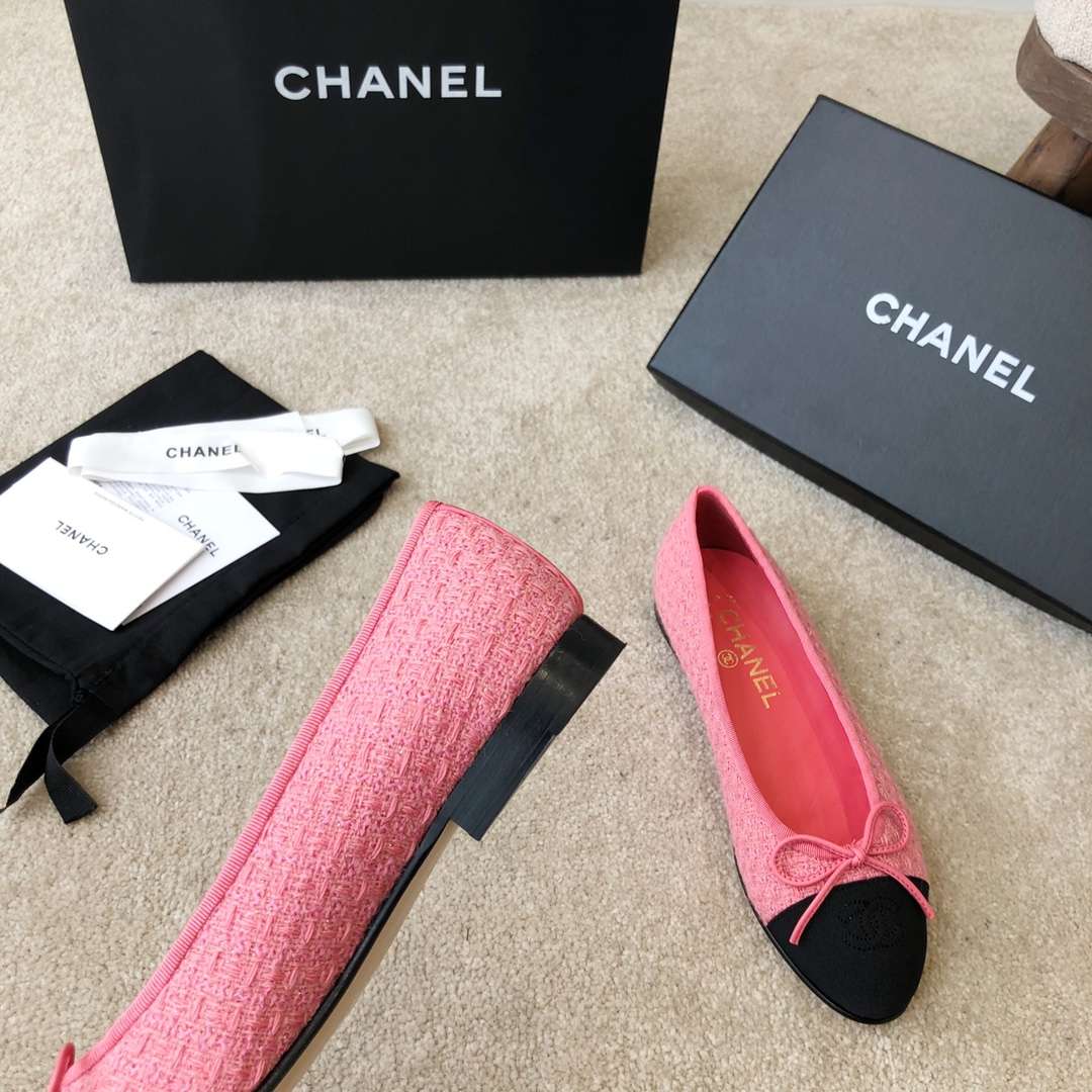 Ch**el Ballet Flats Pink For Women