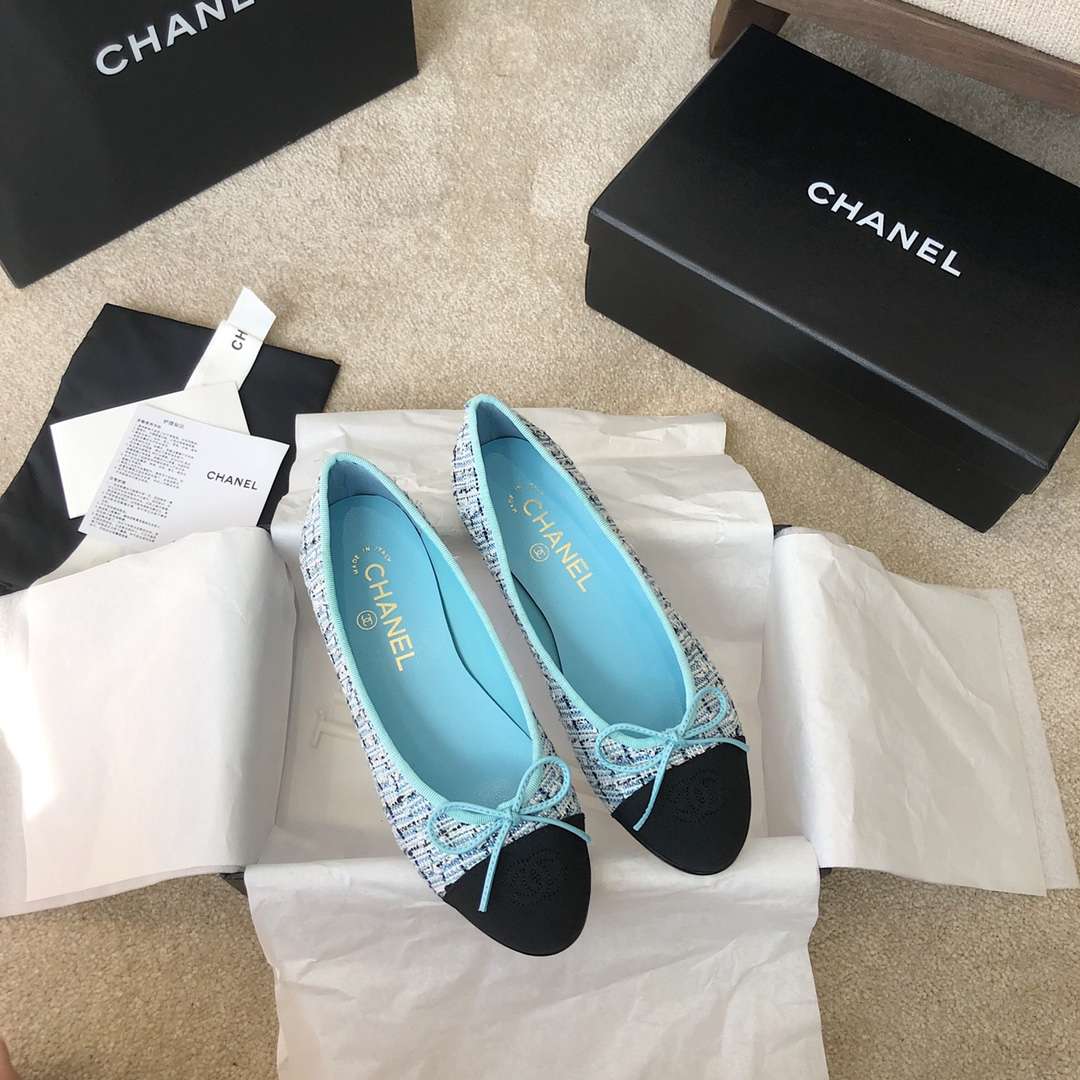 Ch**el Ballet Flats Blue For Women
