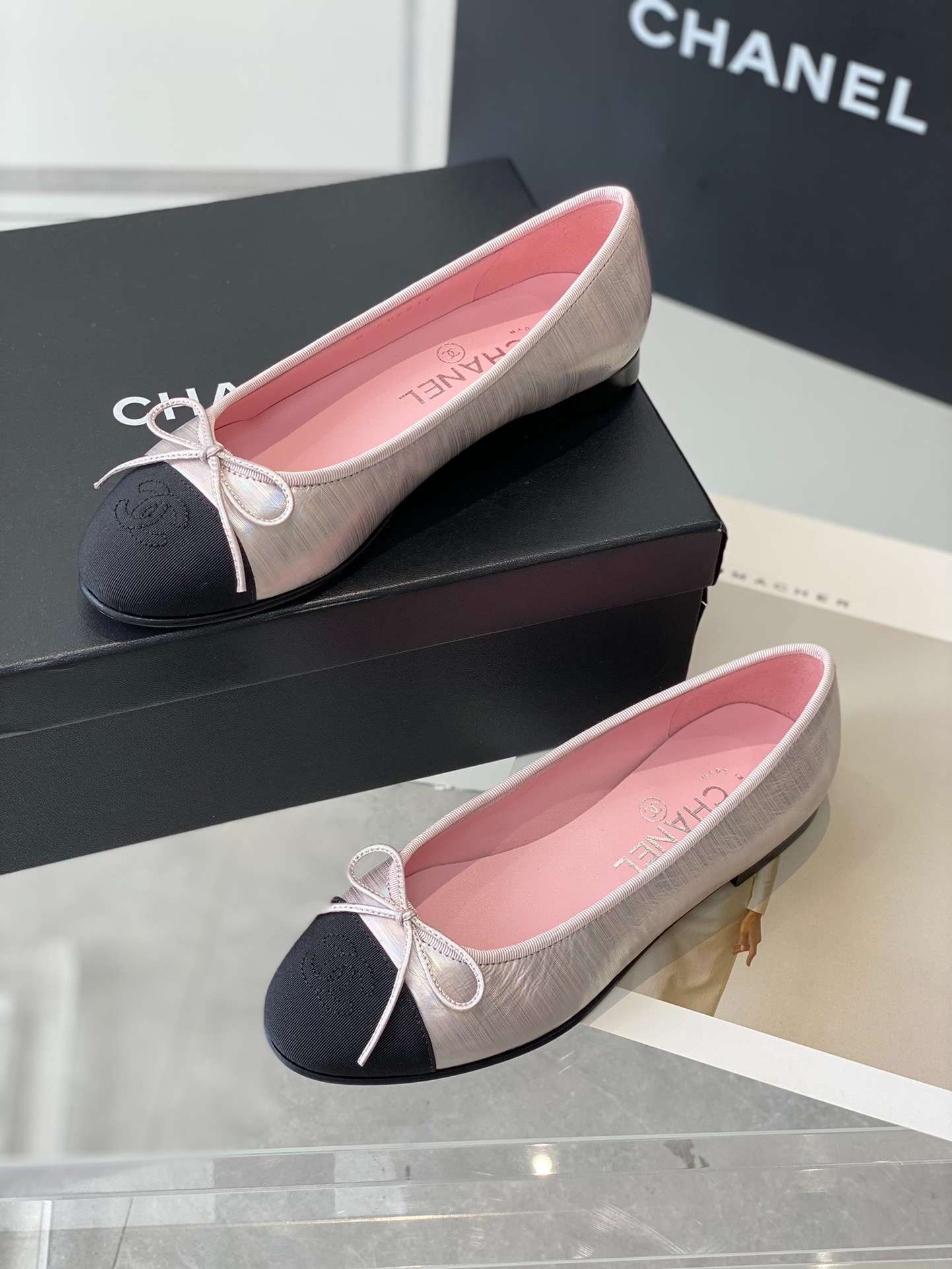 Ch**el Ballet Flats Pink For Women