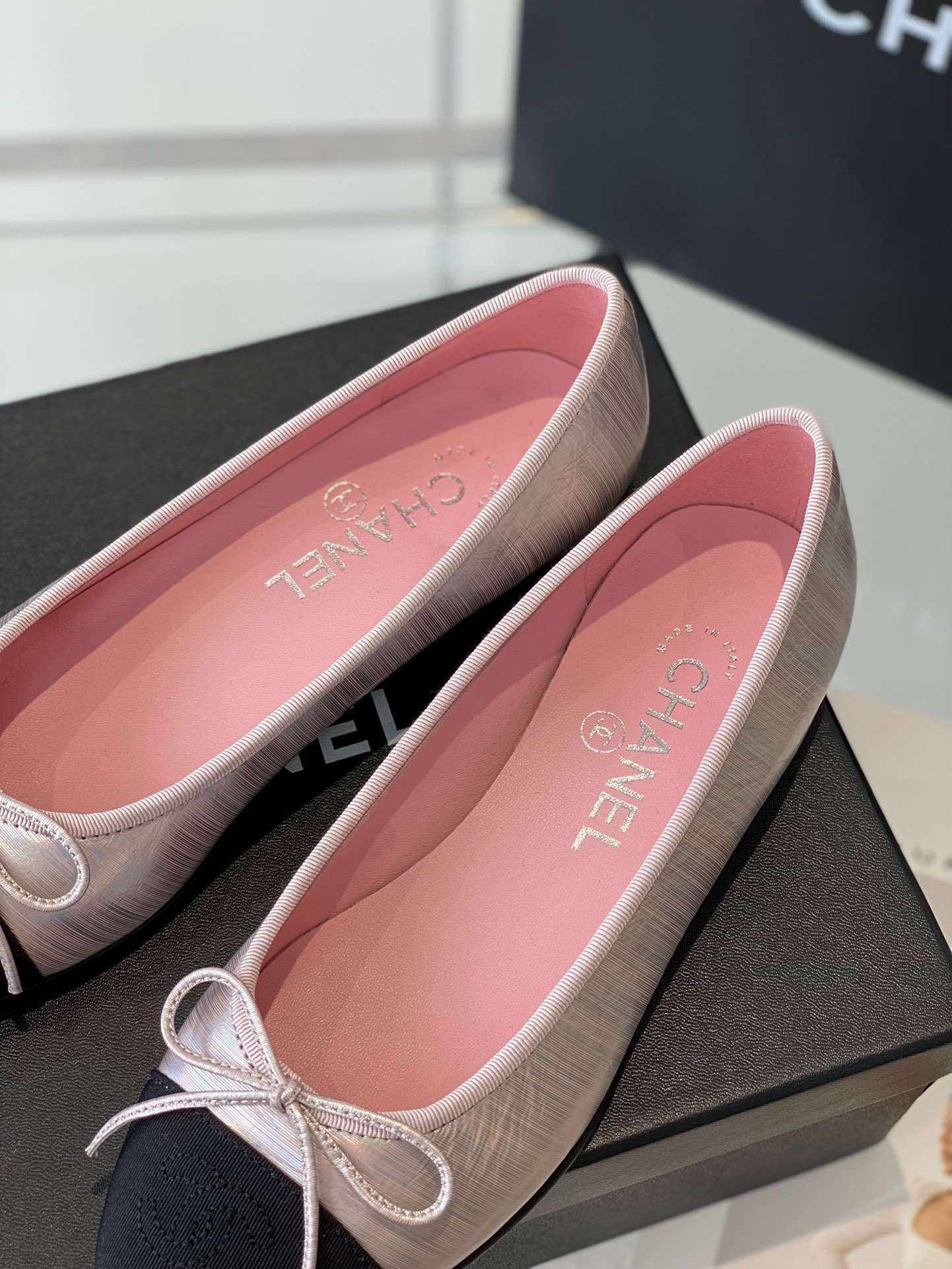 Ch**el Ballet Flats Pink For Women