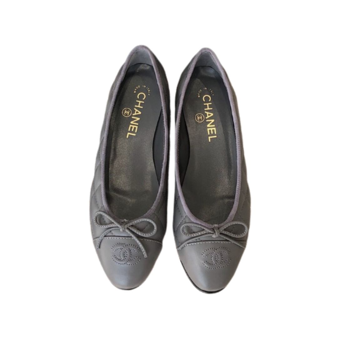 Ch**el Ballet Flats Dark Grey For Women