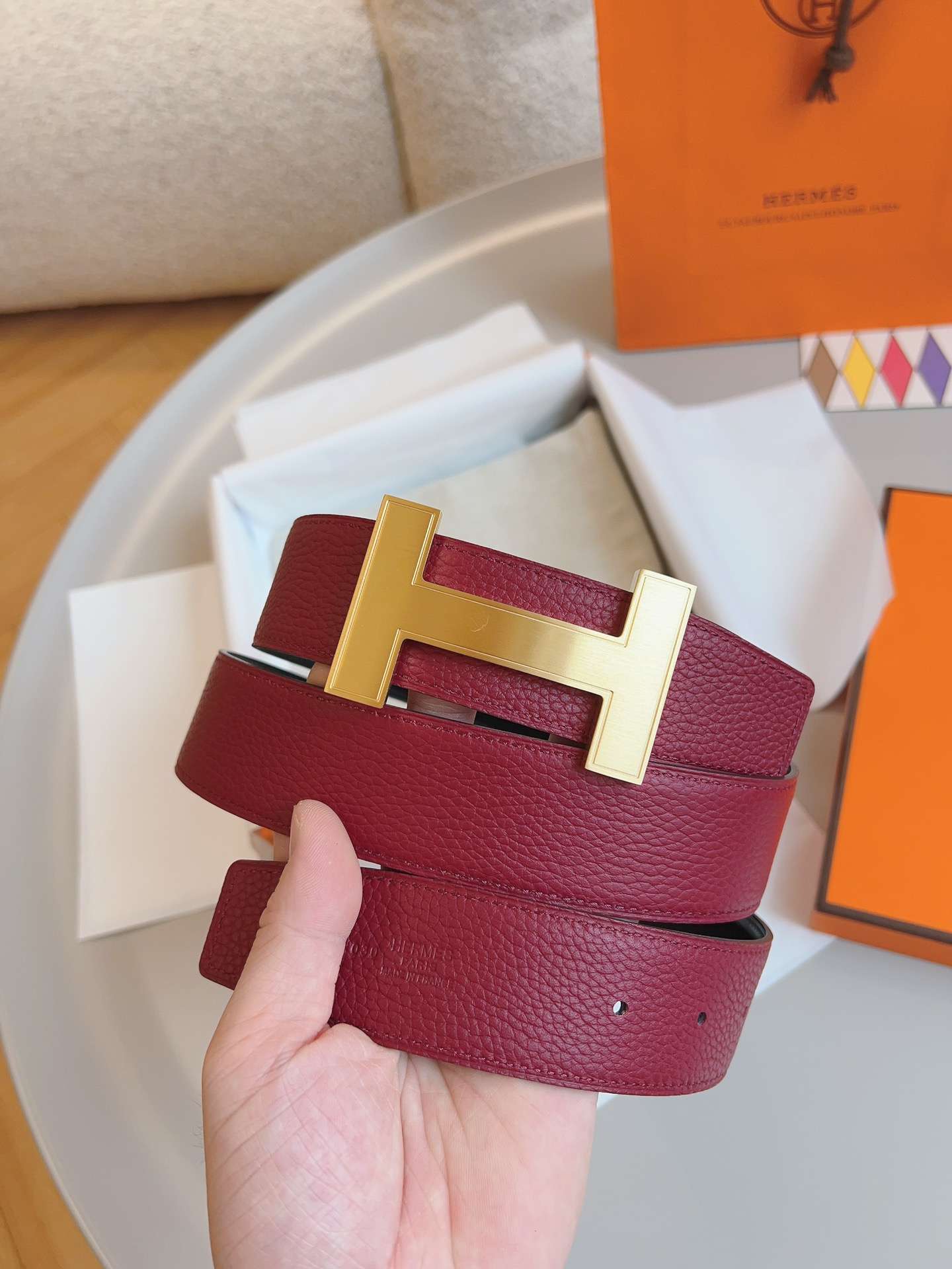 H**me5 Constance Belt Buckle Burgundy For Women