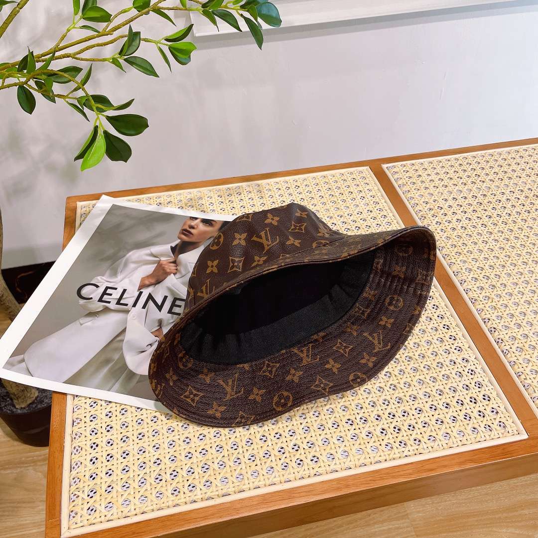 L0vis Vvtt0n Monogram Bucket Hat Brown For Women
